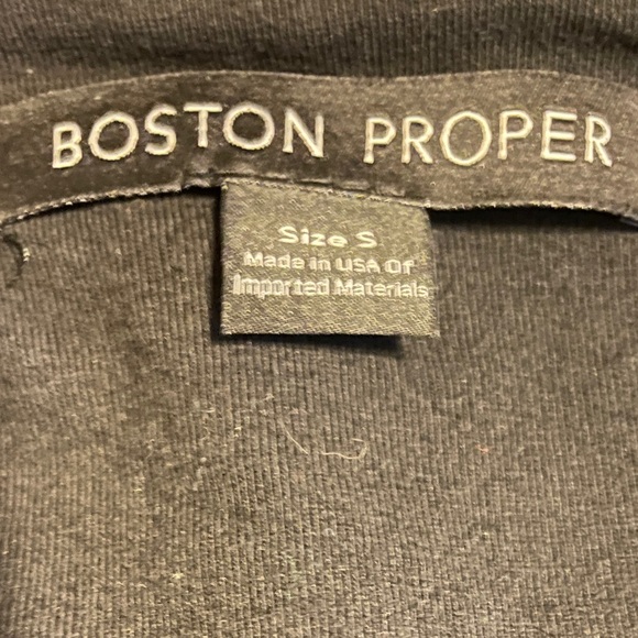 Boston Proper Black Eye Hole 3/4 Sleeve Top W/Shelf Bra Size Small Y2K - Picture 5 of 5